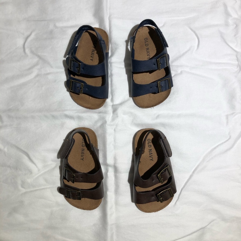Bundle Old Navy Infant 6-12 m Navy & Brown Sandals
